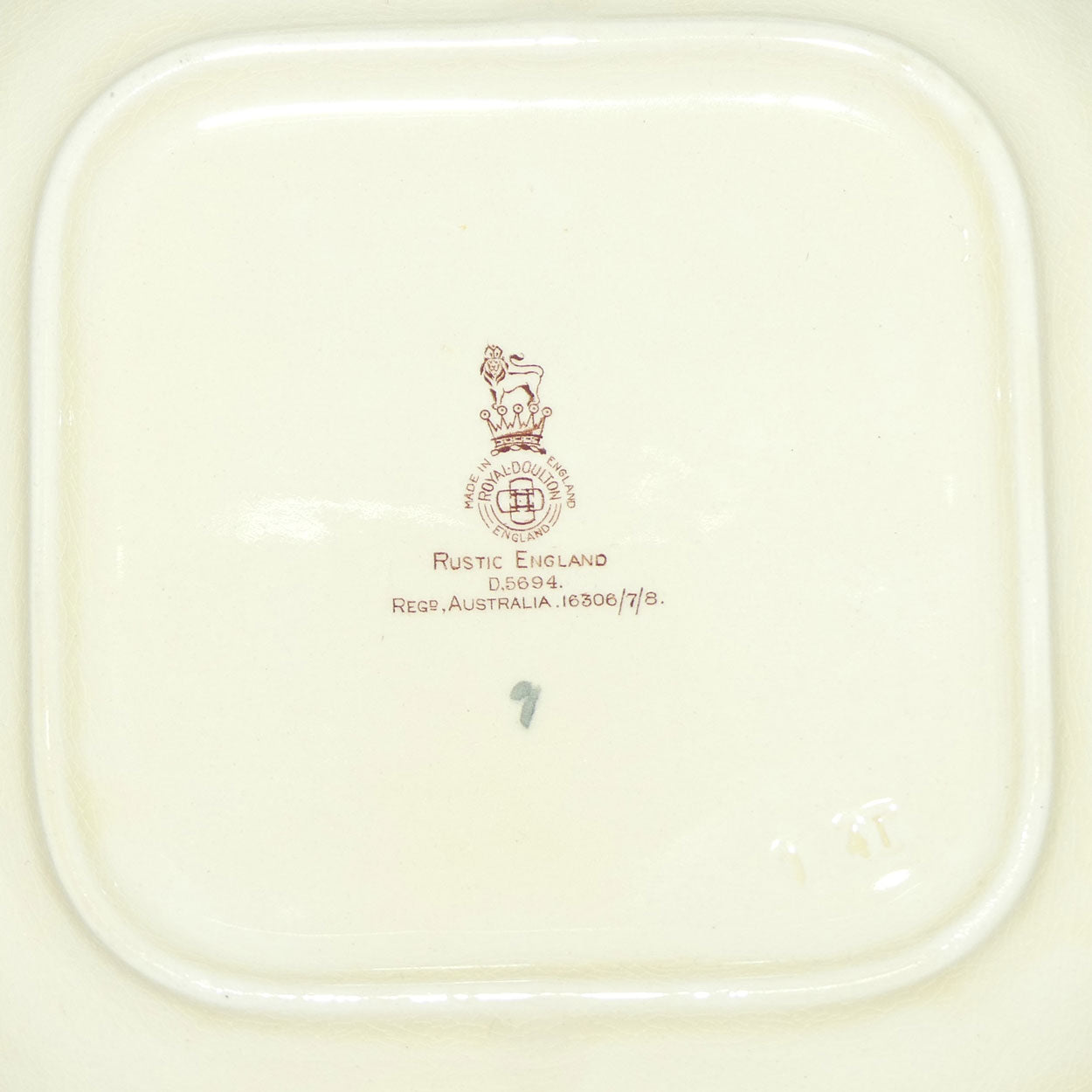 Royal Doulton Rustic England Square Bowl | Truncated Edges | D6297