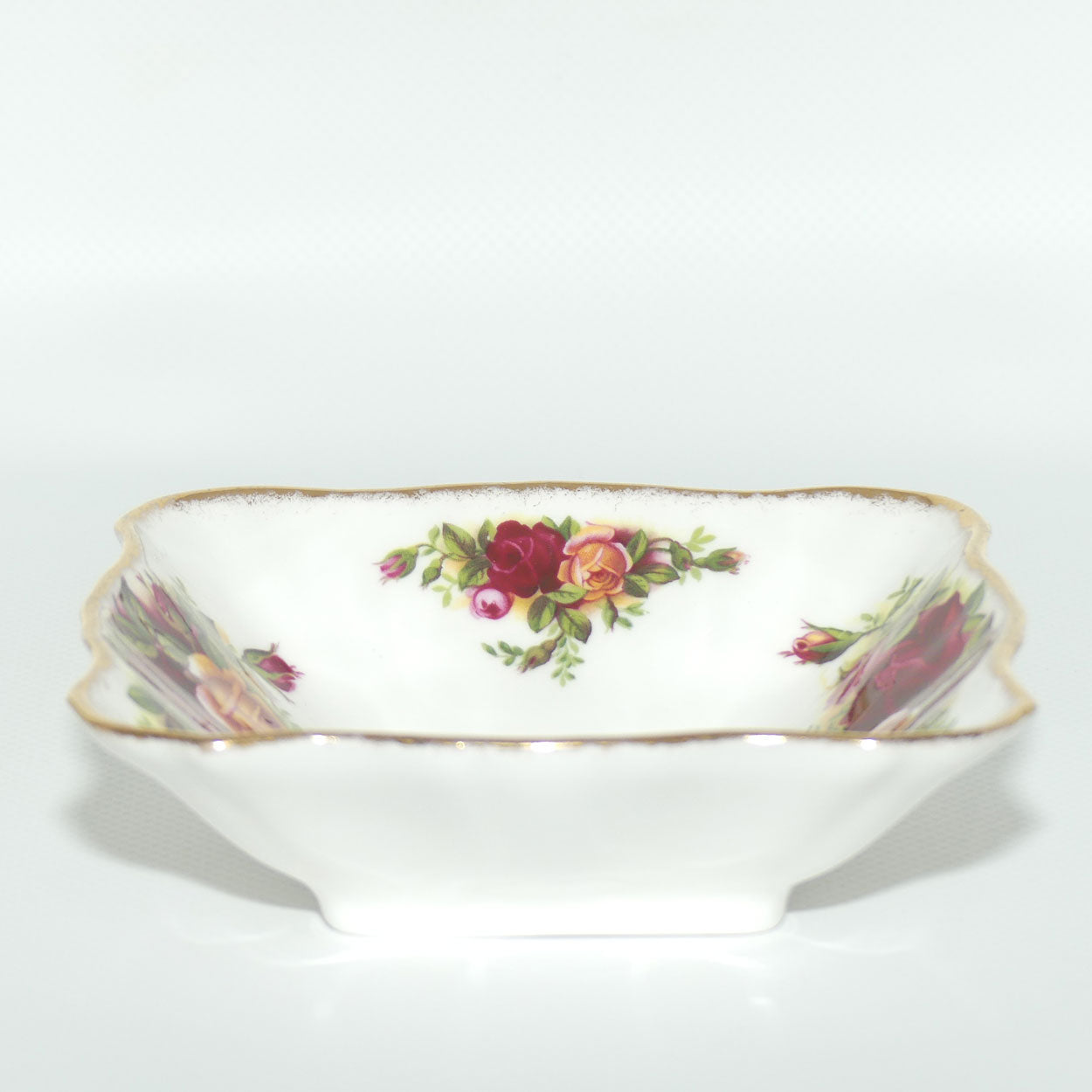 Royal Albert Bone China England Old Country Roses Square Dish | Early Backstamp