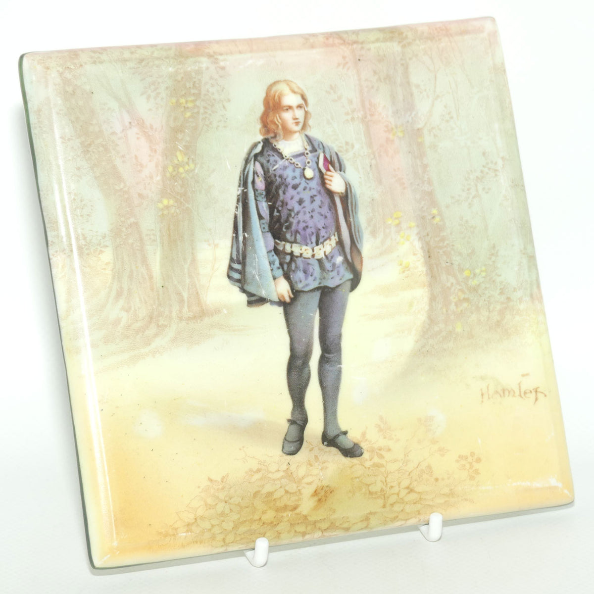 Royal Doulton Shakespearean Hamlet tea pot trivet or tile E7267