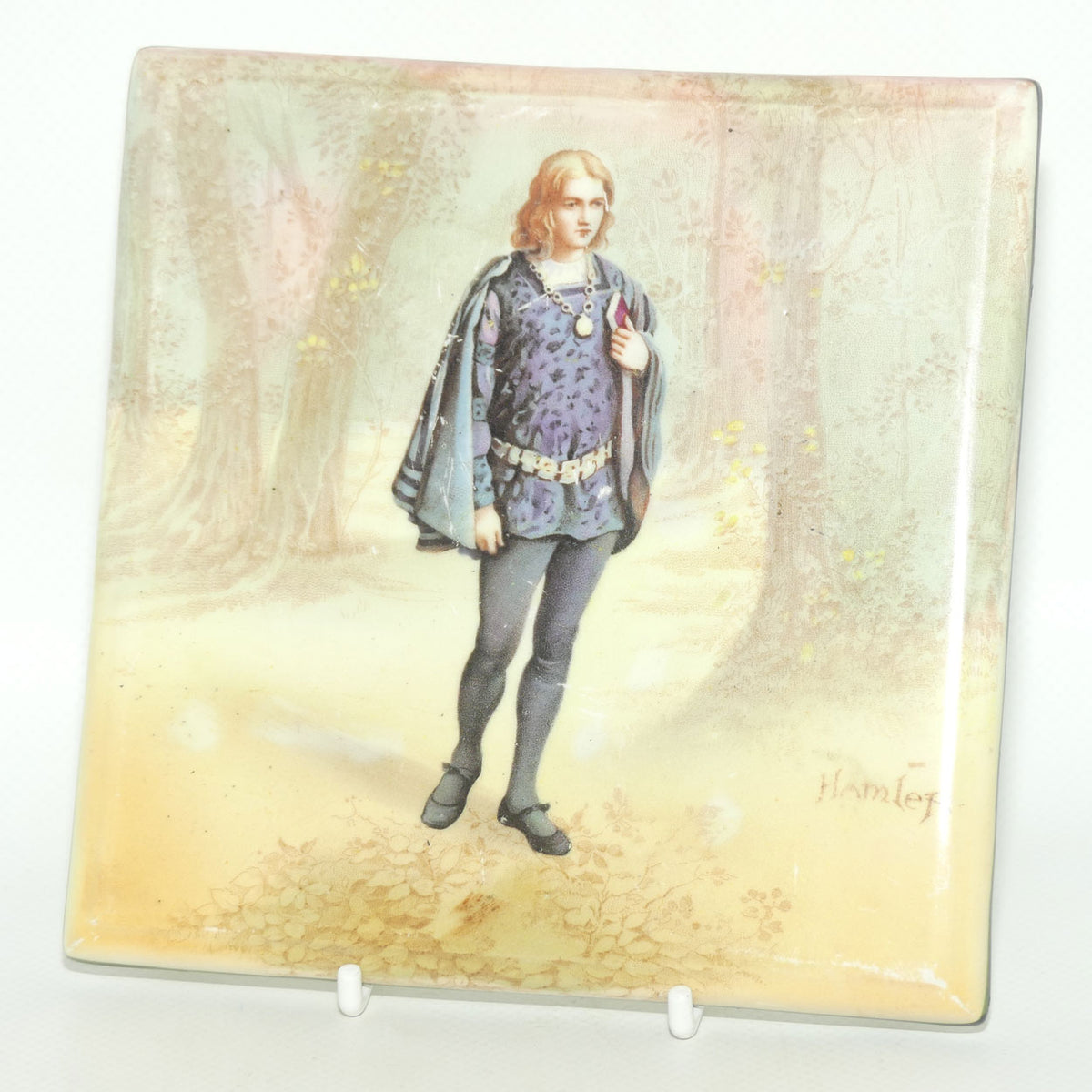 Royal Doulton Shakespearean Hamlet tea pot trivet or tile E7267
