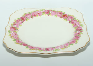 Royal Doulton Raby Rose square plate D5533 | 20cm