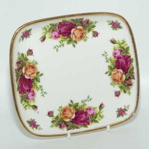 Royal Albert Bone China England Old Country Roses small rectangular tray | © 1962 Royal Albert Ltd backstamp