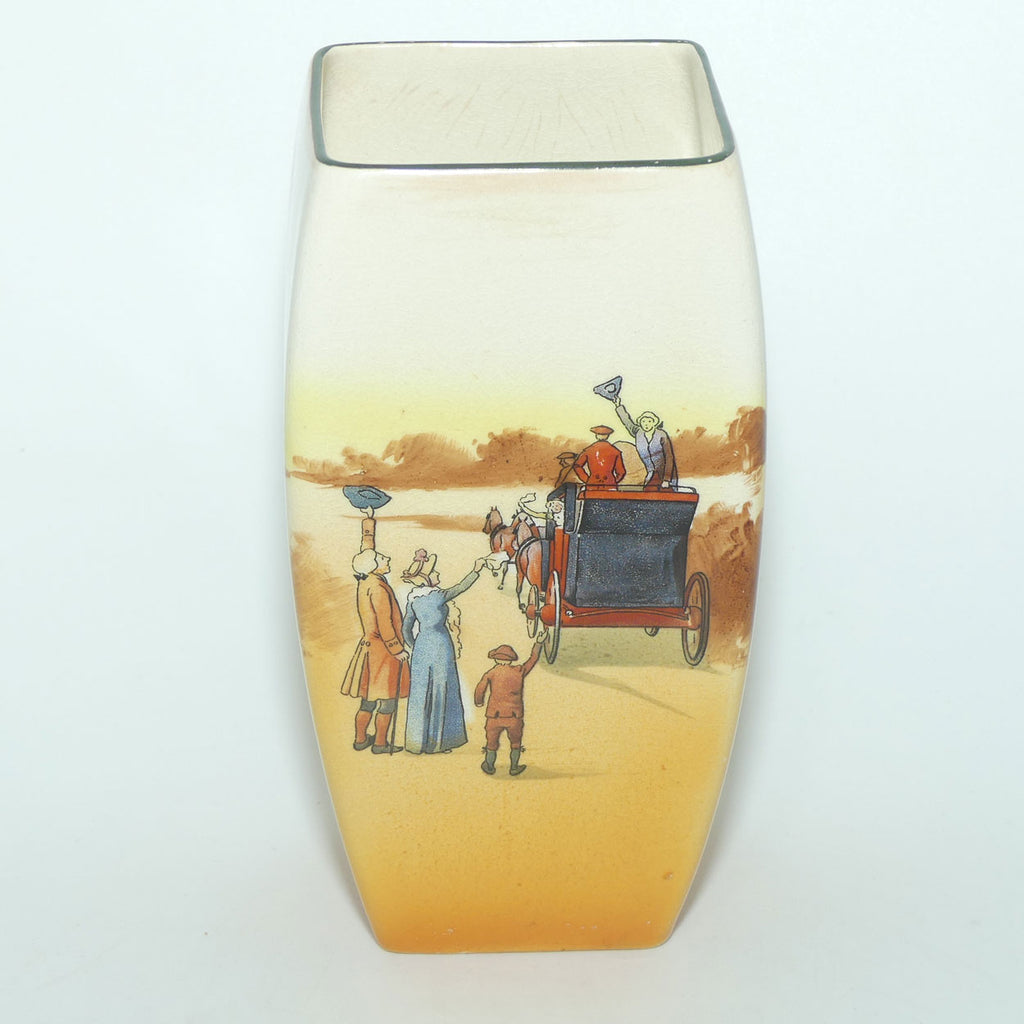 Royal Doulton Coaching Days square vase D2716