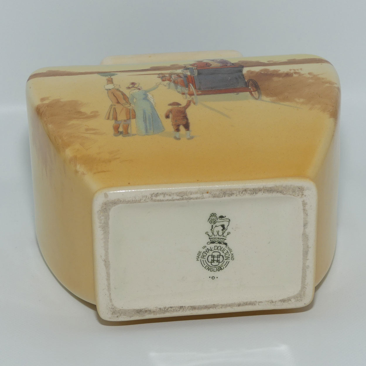 Royal Doulton Coaching Days square section shaped vase