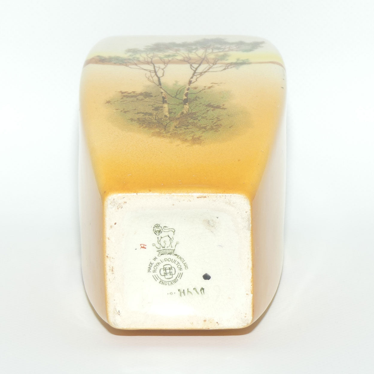 Royal Doulton Coaching Days square vase D2716