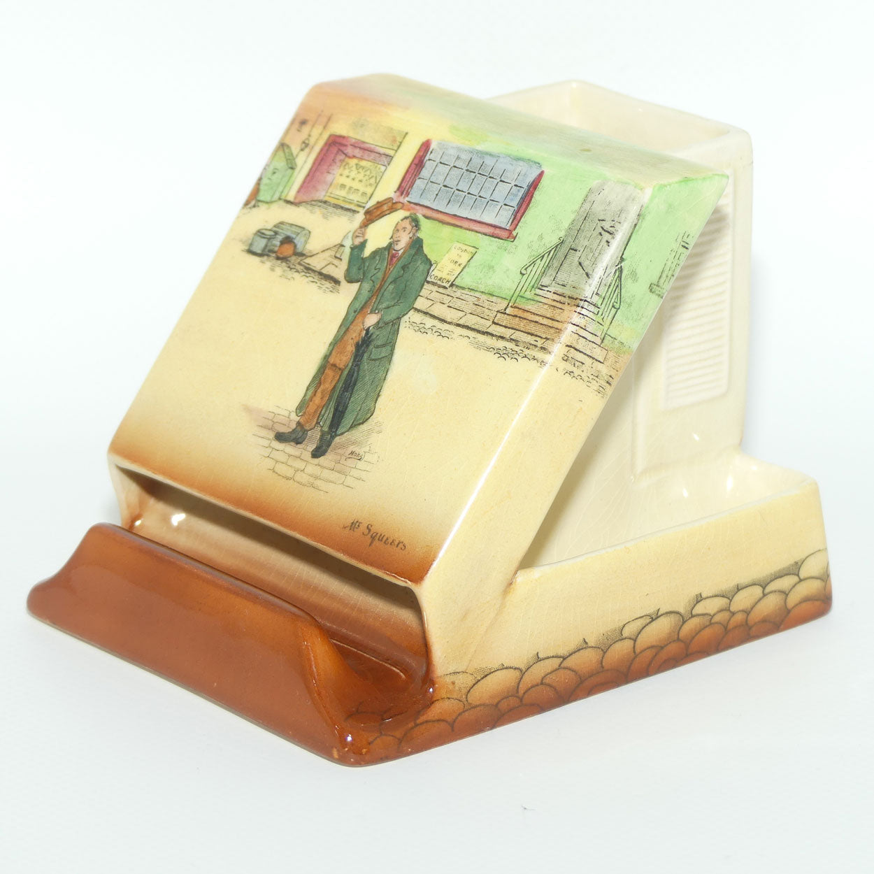Royal Doulton Dickens Mr Squeers & Mr Pickwick cigarette dispenser D5175 (#1)