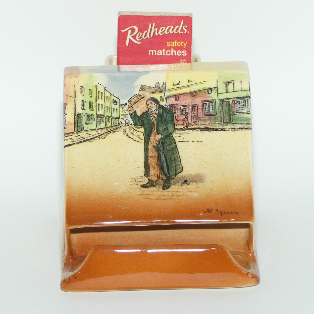 Royal Doulton Dickens Mr Squeers & Mr Pickwick cigarette dispenser D5175 (#2)