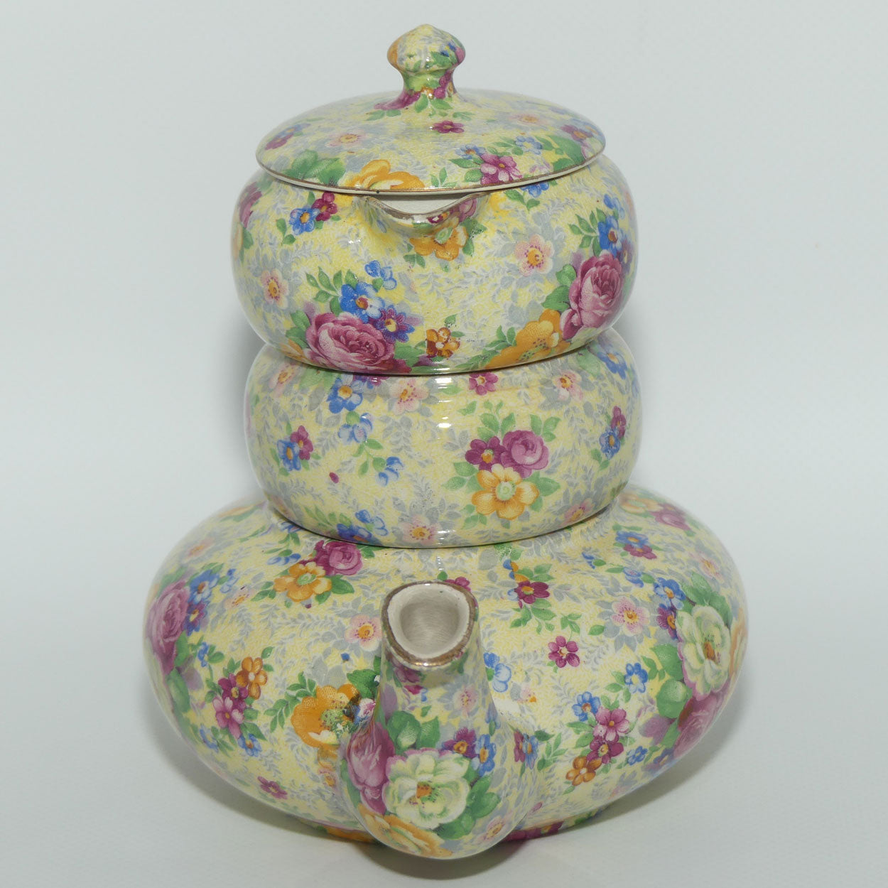 Lord Nelson Ware England Rose Time pattern stacking tea pot set