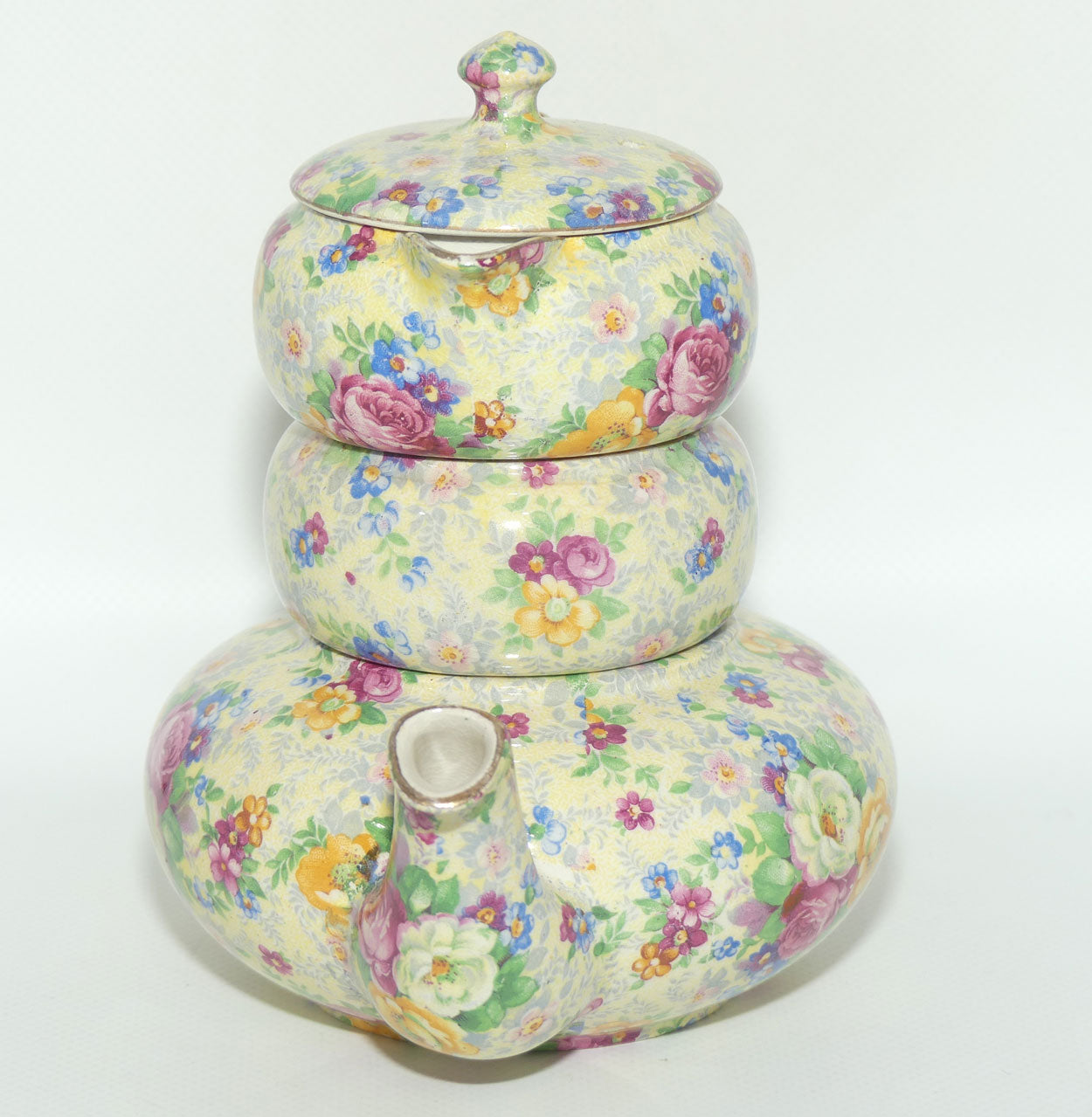 Lord Nelson Ware England Rose Time pattern stacking tea pot set