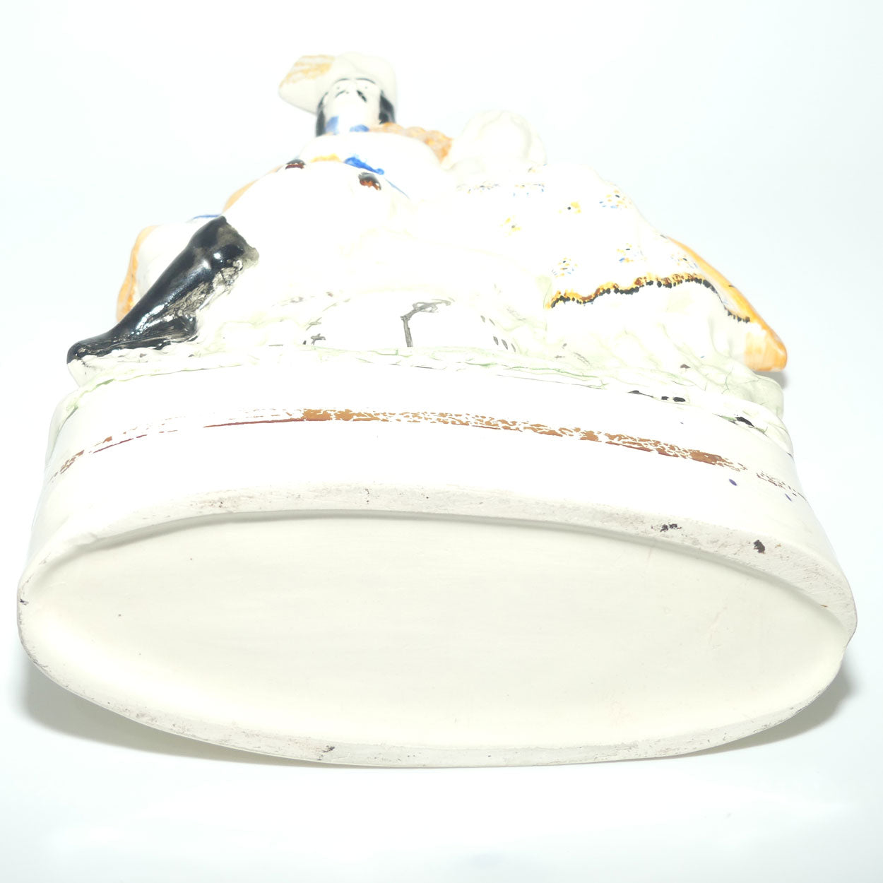 Antique style Staffordshire Flat Back Clock Figure | Couple