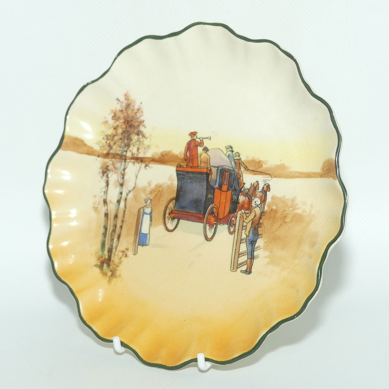 Royal Doulton Coaching Days Stafford shape cabinet plate | 18cm diam