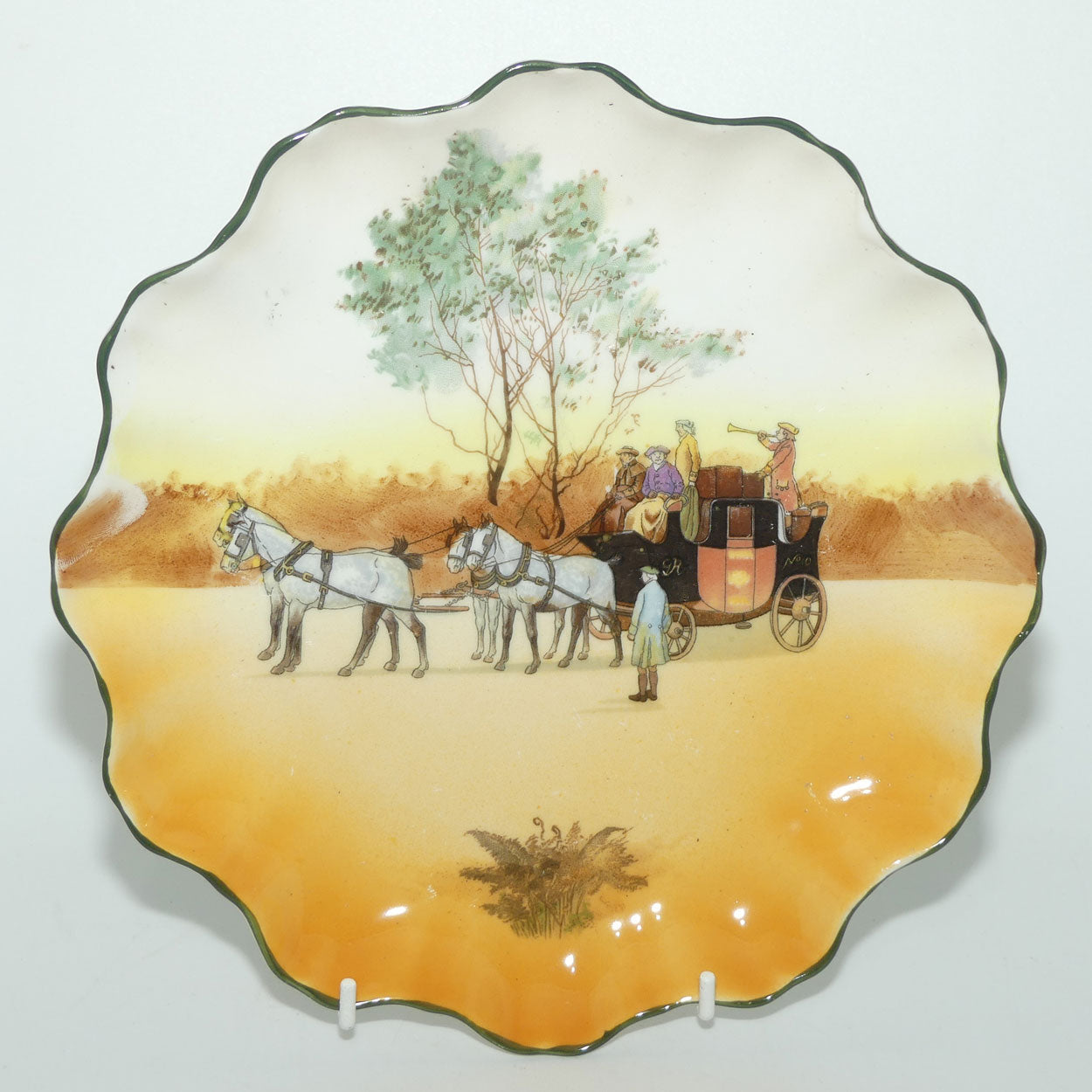 Royal Doulton Coaching Days Stafford shape cabinet plate E3804