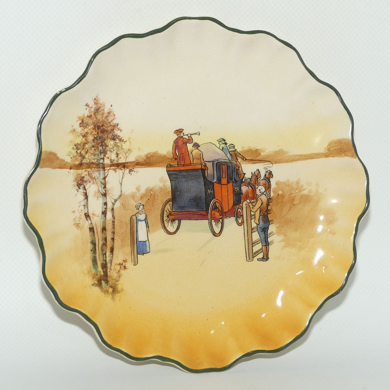 Royal Doulton Coaching Days Stafford shape cabinet plate | 18cm diam