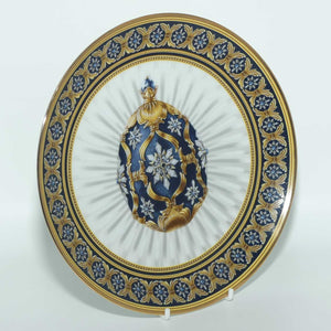 Franklin Mint | Faberge Egg plate | Star of the North | Jeweled Egg | Dark Blue