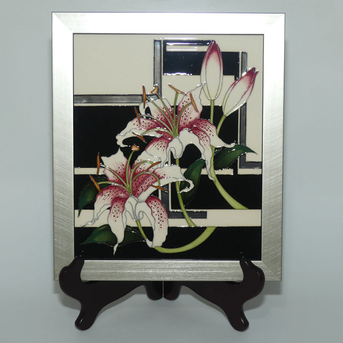 Moorcroft Stargazer Lily plaque