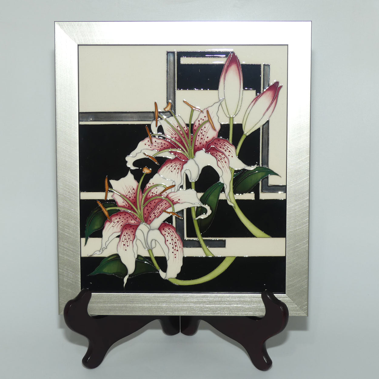Moorcroft Stargazer Lily plaque