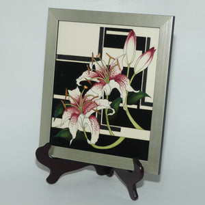 Moorcroft Stargazer Lily plaque