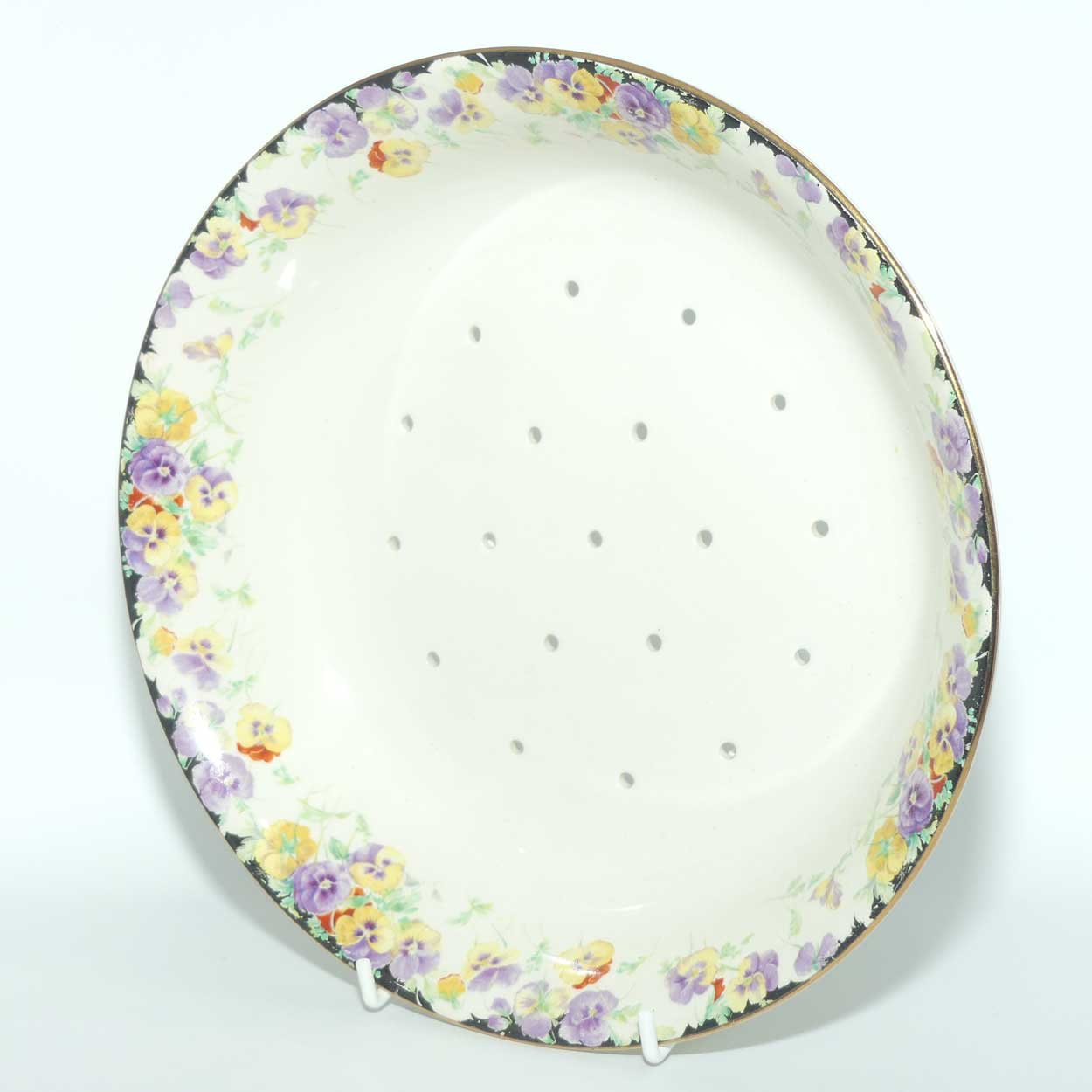 Royal Doulton Wild Pansy lettuce strainer and underplate | Large | D5806