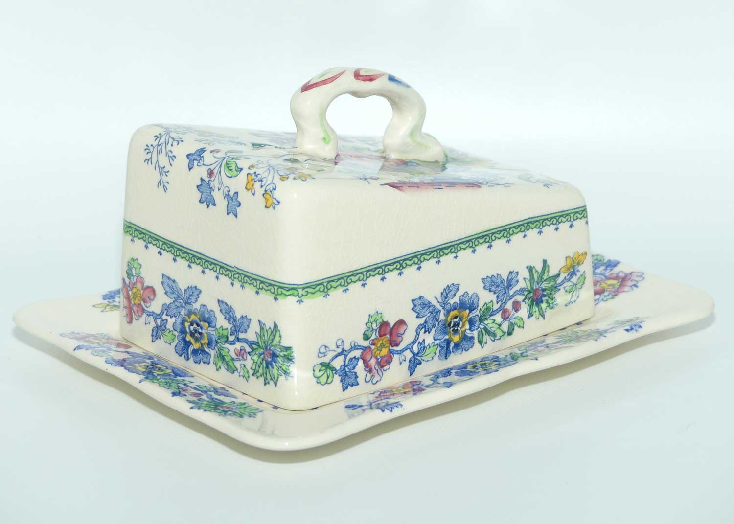 Masons Ironstone Strathmore pattern butter dish and cover | C4792
