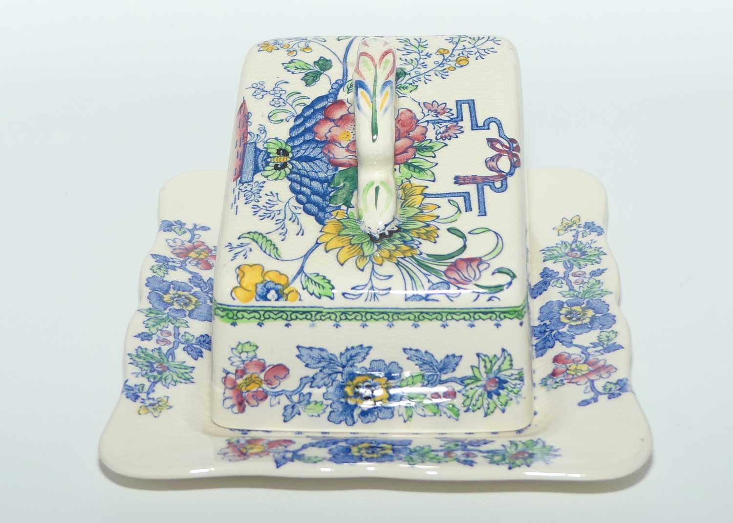 Masons Ironstone Strathmore pattern butter dish and cover | C4792