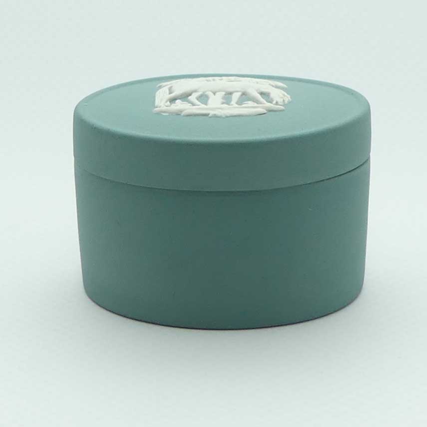 Wedgwood Jasper | White on Spruce | Stubbs Horses trinket box | #1