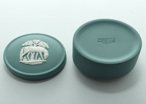 Wedgwood Jasper | White on Spruce | Stubbs Horses trinket box | #2