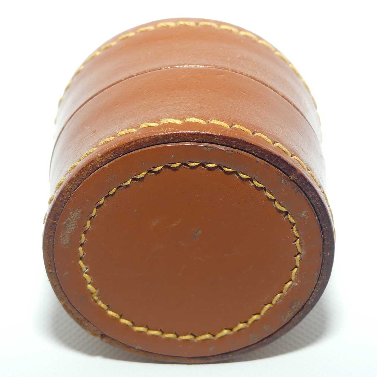 Vintage Leather hinged Stud box | Beautifully Stitched