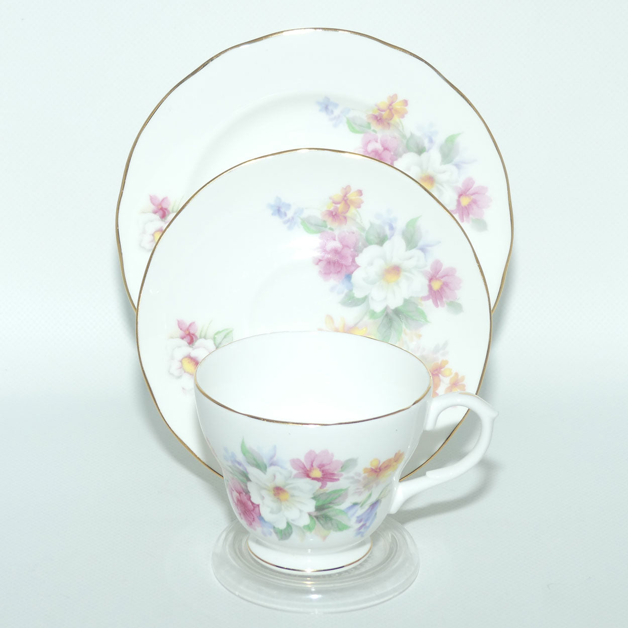 Duchess Bone China Very Subtle Floral pattern trio