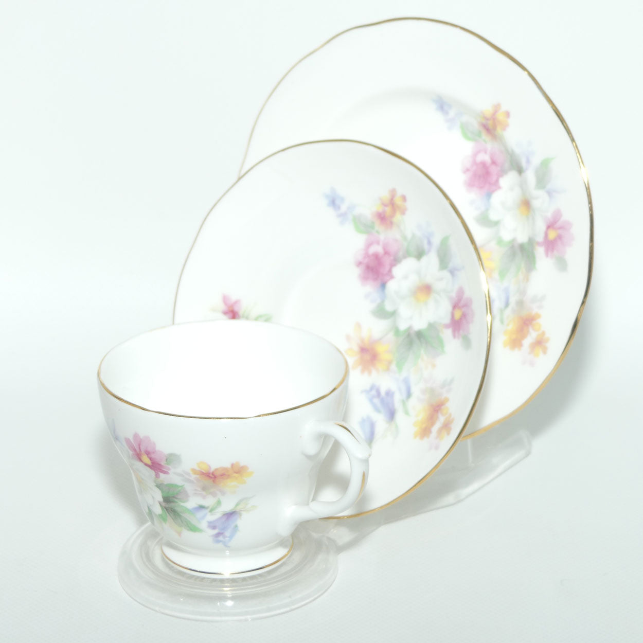 Duchess Bone China Very Subtle Floral pattern trio