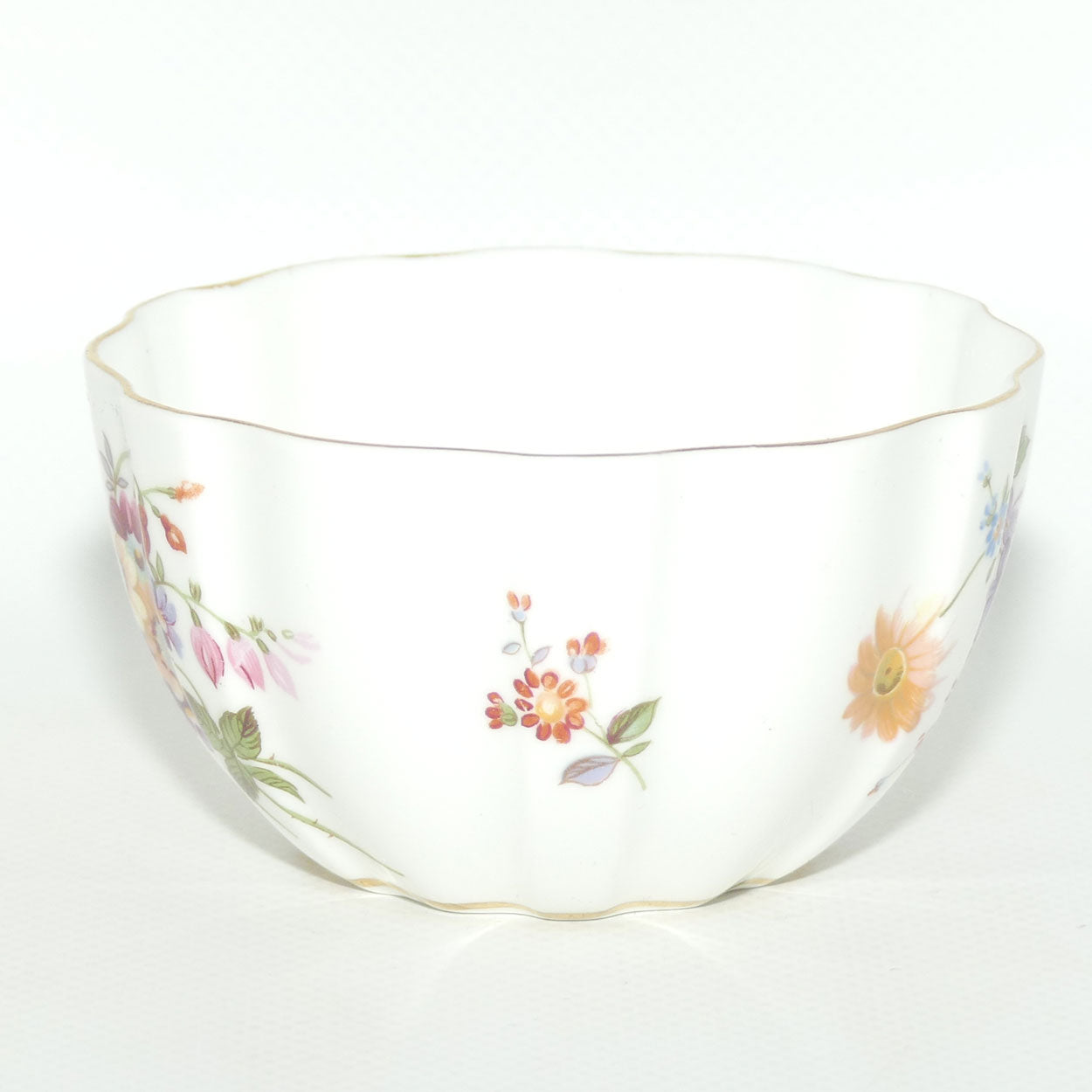 Royal Crown Derby Derby Posies sugar bowl | Fluted rim