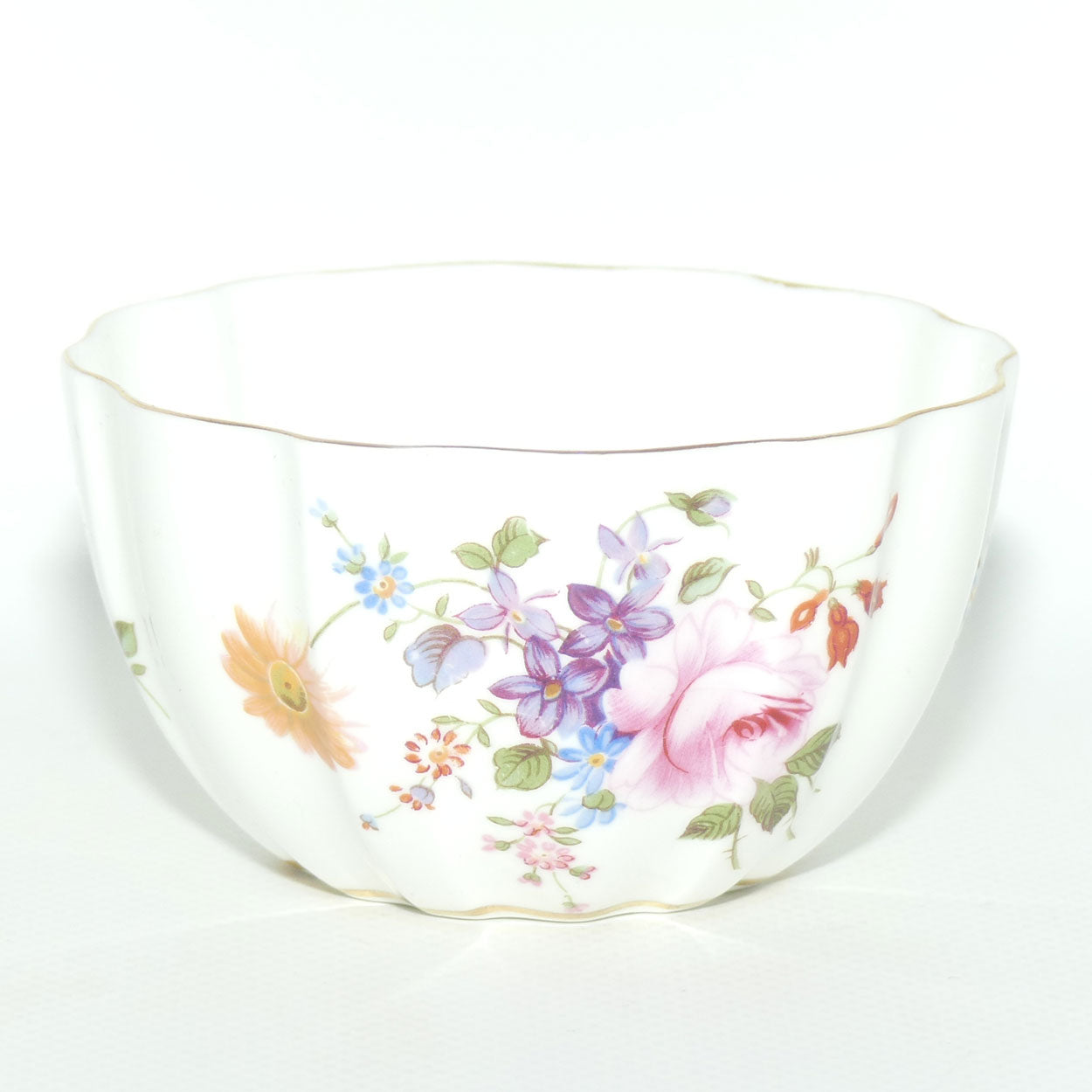 Royal Crown Derby Derby Posies sugar bowl | Fluted rim