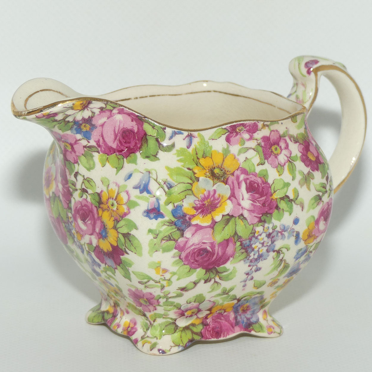 Royal Winton Summertime Chintz milk jug and sugar bowl