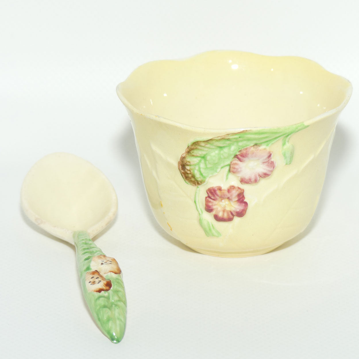 Carlton Ware Wild Rose pattern bowl and spoon