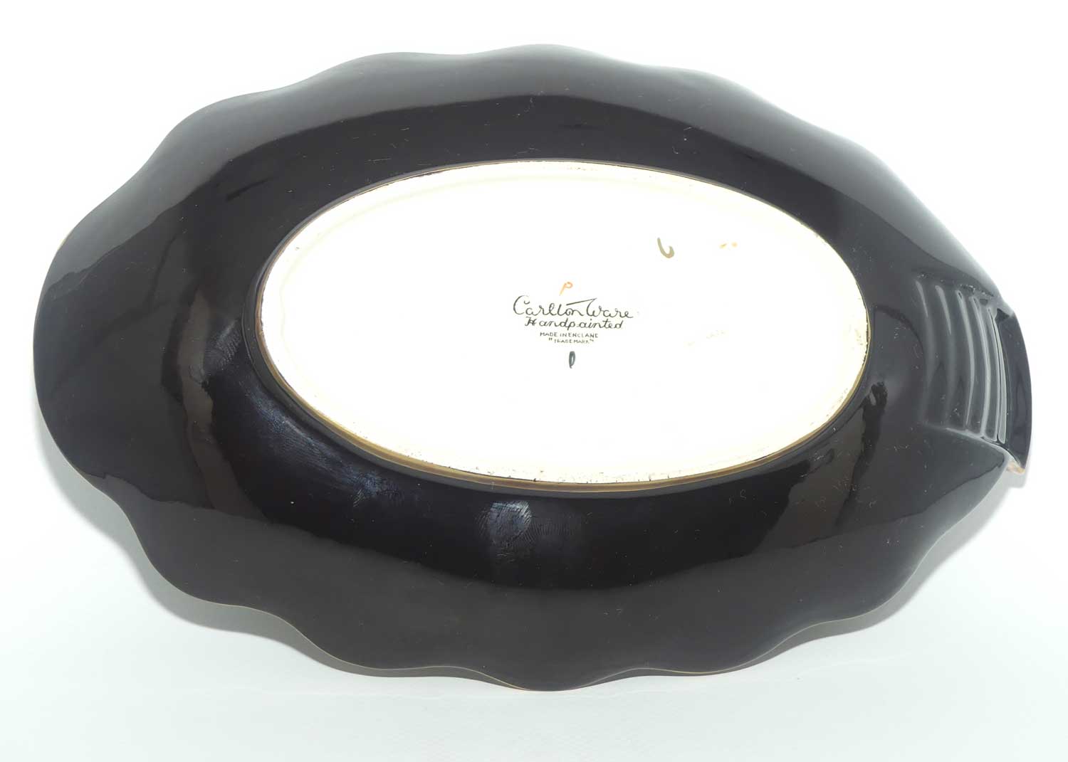 Carlton Ware tray | Black Ground | Sultan and Slave pattern