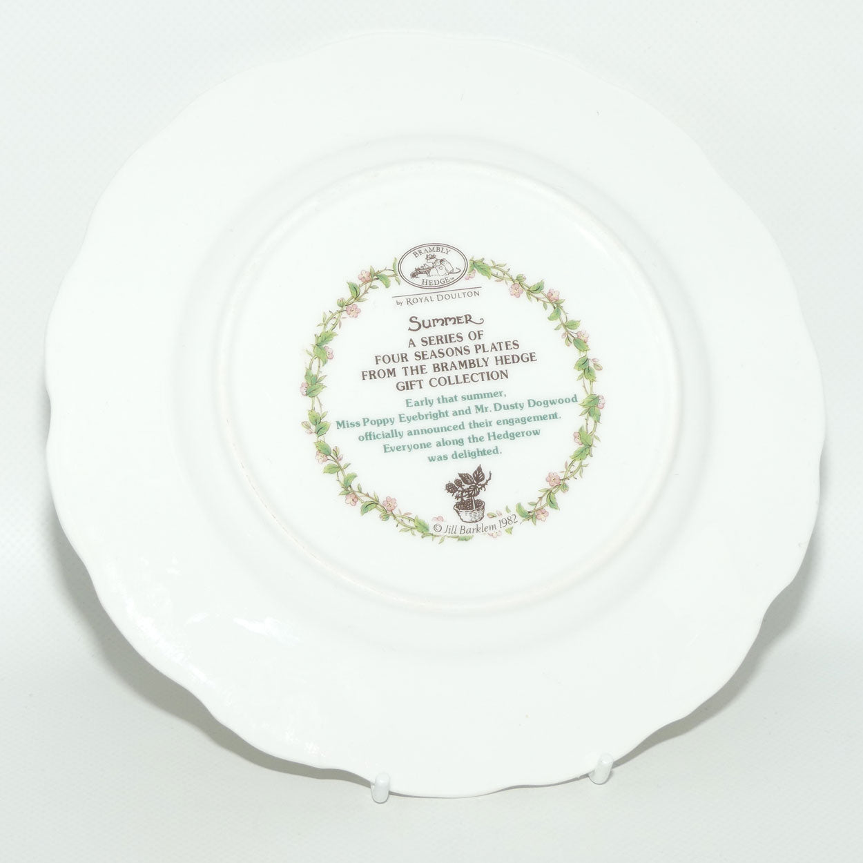 Royal Doulton Brambly Hedge Giftware | 20.5cm plate | Summer | boxed