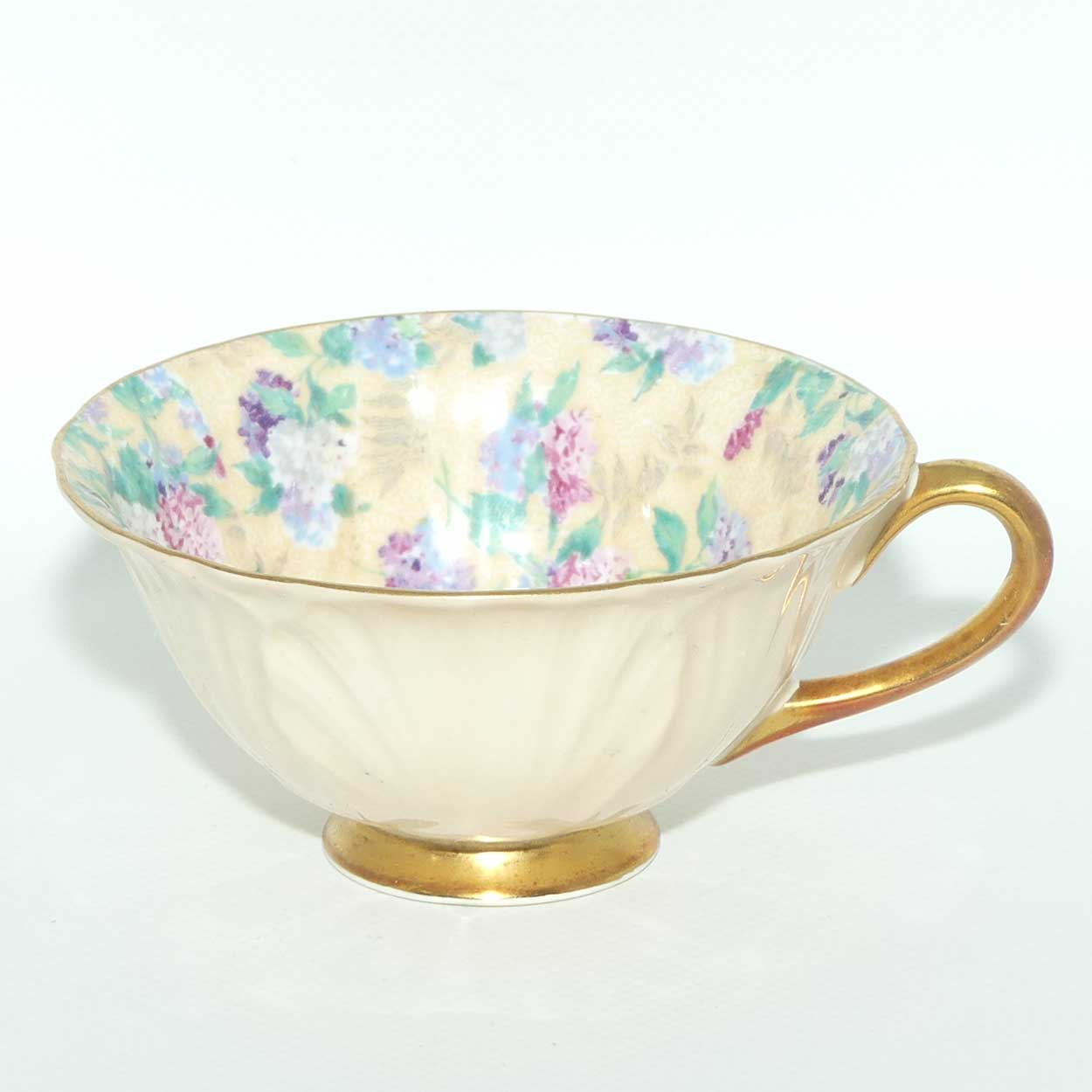 Shelley Oleander shape trio | Summer Glory pattern with Pale Peach exterior