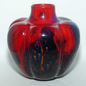 Royal Doulton Flambe Sung Gourd shape vase | Shape 925 | #3 | signed Noke and FM Fred Moore