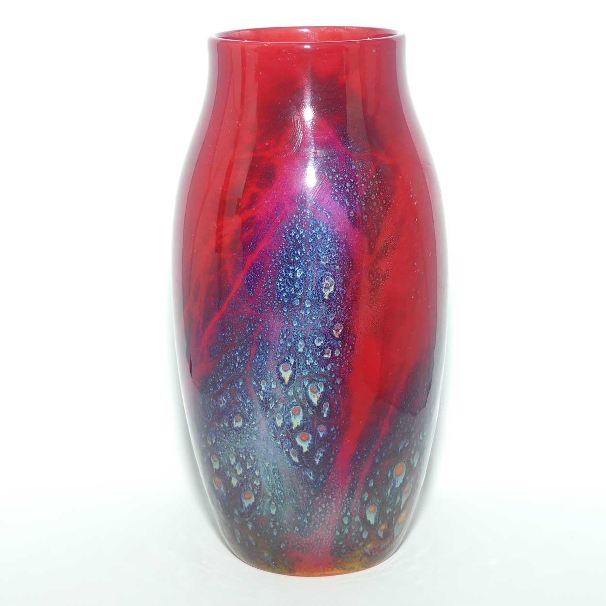 Royal Doulton Flambe Sung veined and mottled vase | Original Label | Noke and Fred Moore