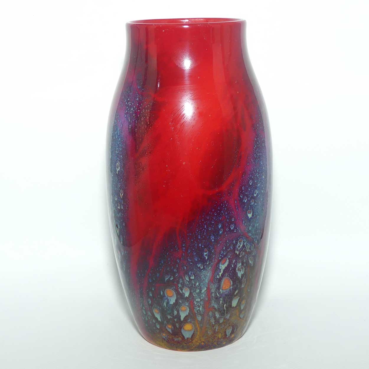 Royal Doulton Flambe Sung veined and mottled vase | Original Label | Noke and Fred Moore