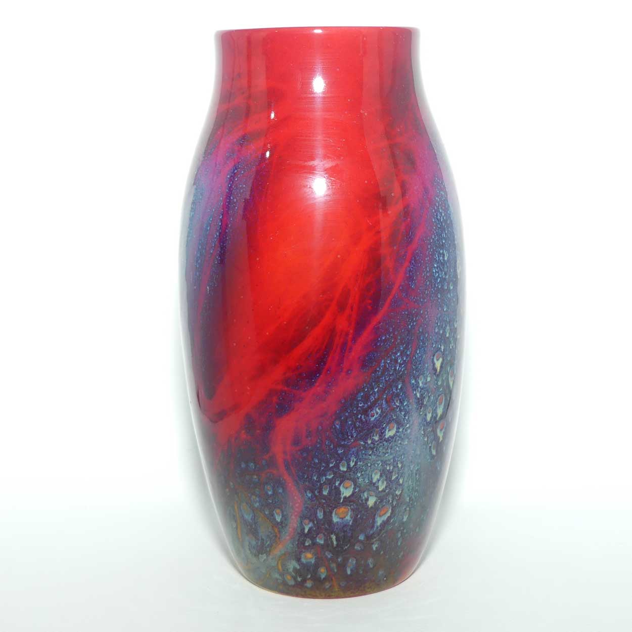 Royal Doulton Flambe Sung veined and mottled vase | Original Label | Noke and Fred Moore