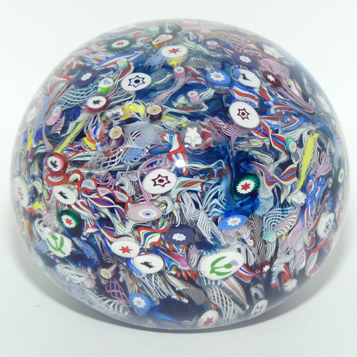 John Deacons Scotland Millefiori Scramble Super Magnum paperweight | Stars