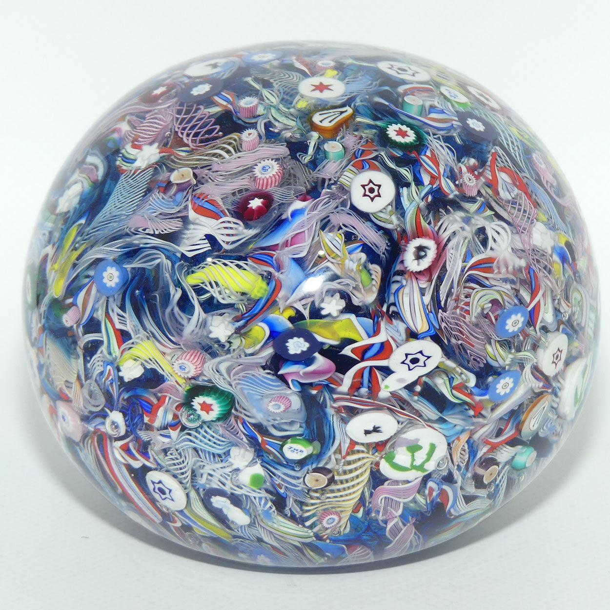 John Deacons Scotland Millefiori Scramble Super Magnum paperweight | Stars