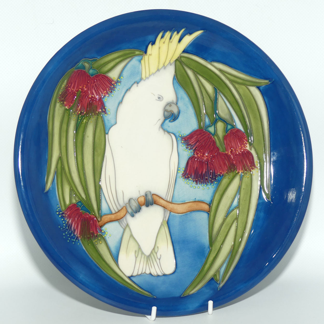 Moorcroft Sulphur Crested Cockatoo 783/10 plate | LE 46/350