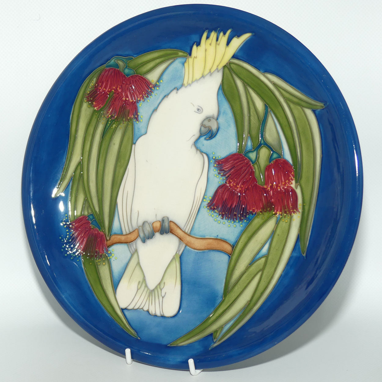 Moorcroft Sulphur Crested Cockatoo 783/10 plate | LE 46/350