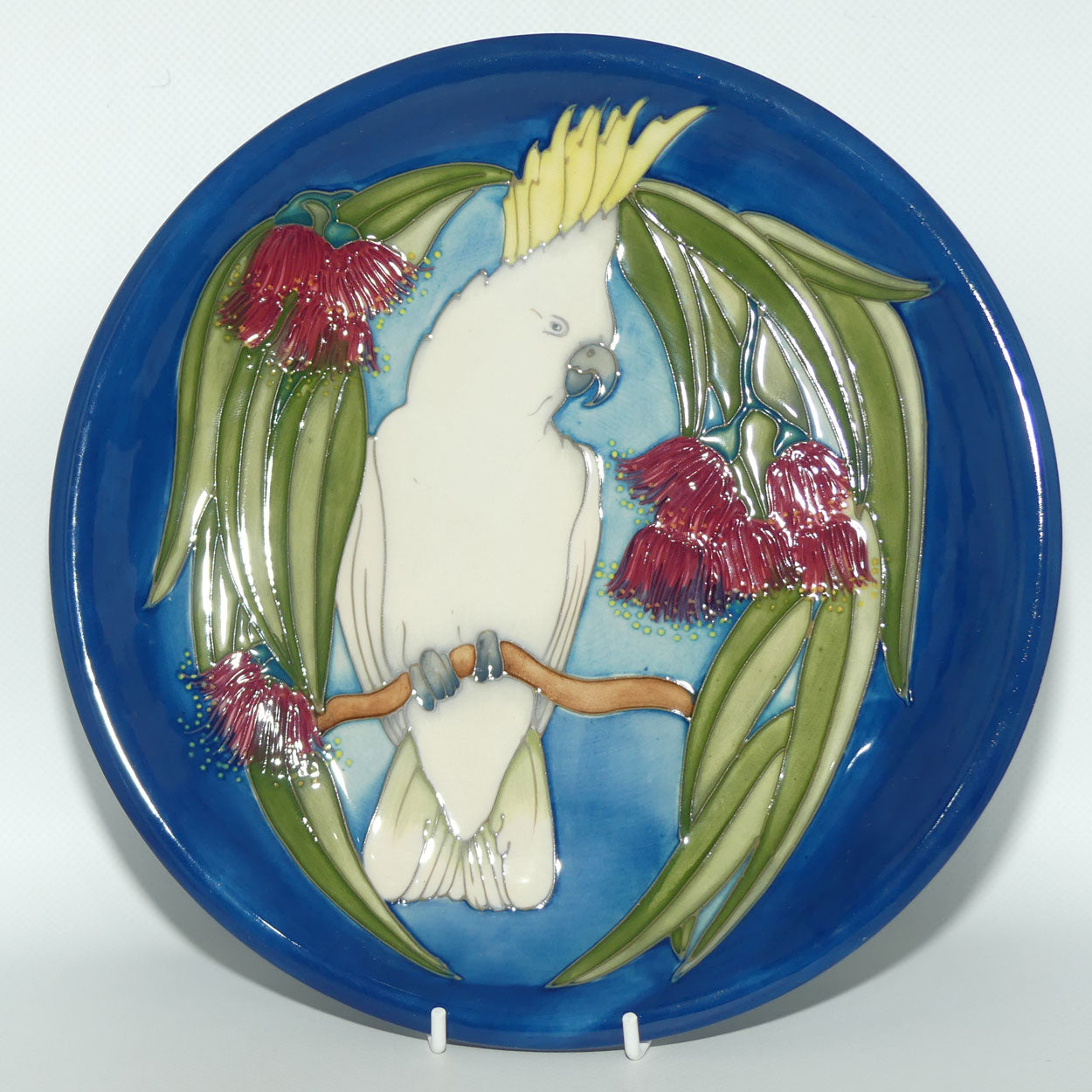 Moorcroft Sulphur Crested Cockatoo 783/10 plate | LE 46/350