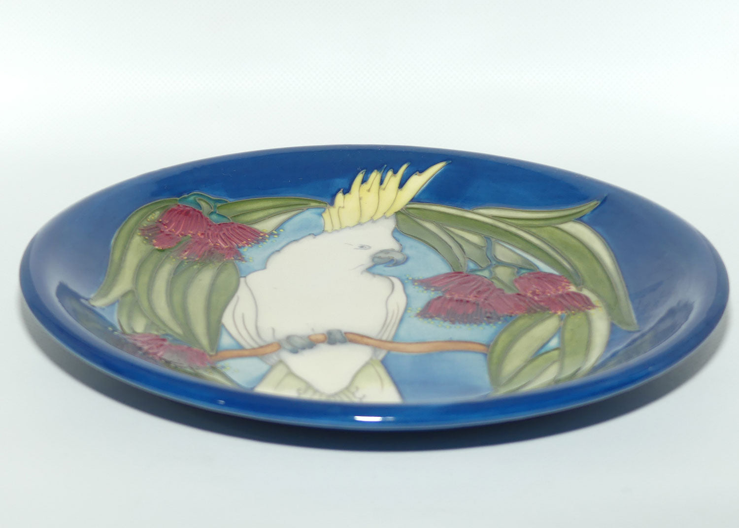 Moorcroft Sulphur Crested Cockatoo 783/10 plate | LE 46/350