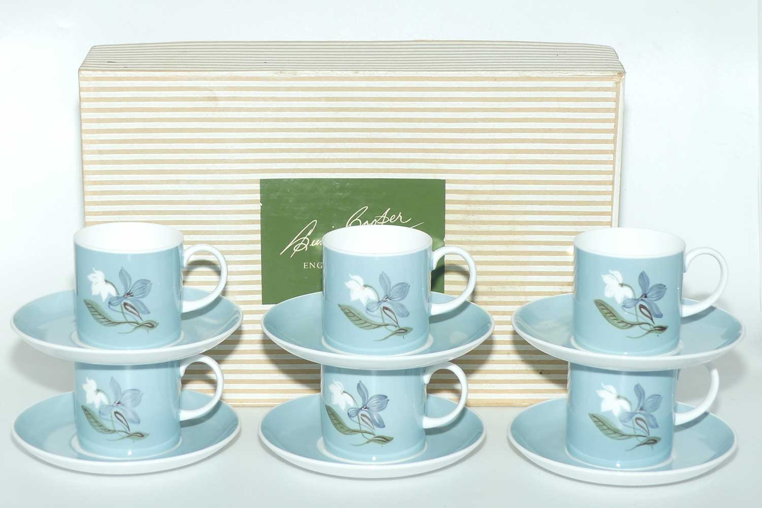 Susie Cooper set of 6 coffee cans and saucers | in original box
