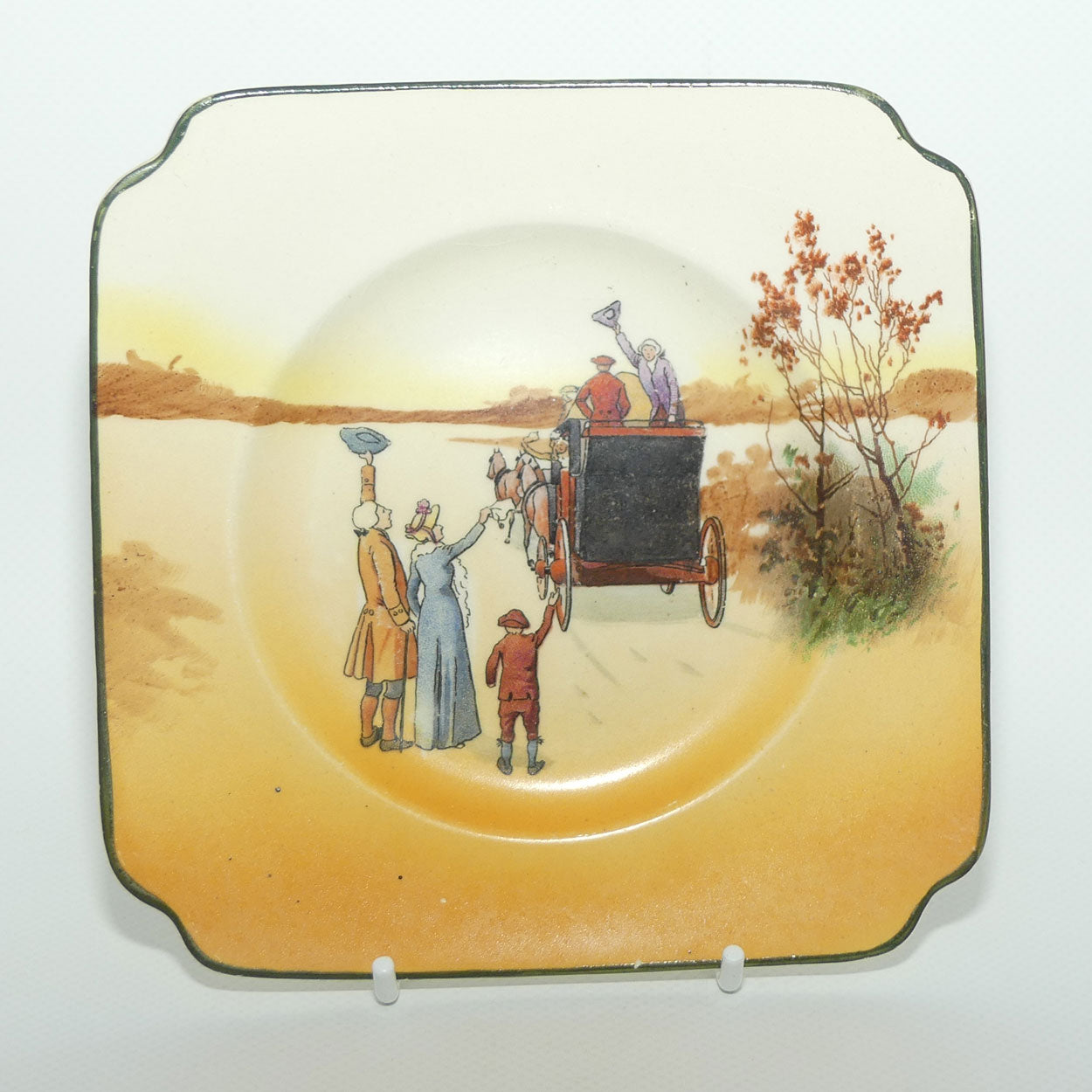 Royal Doulton Coaching Days sandwich plate | 14.5cm sq | #4