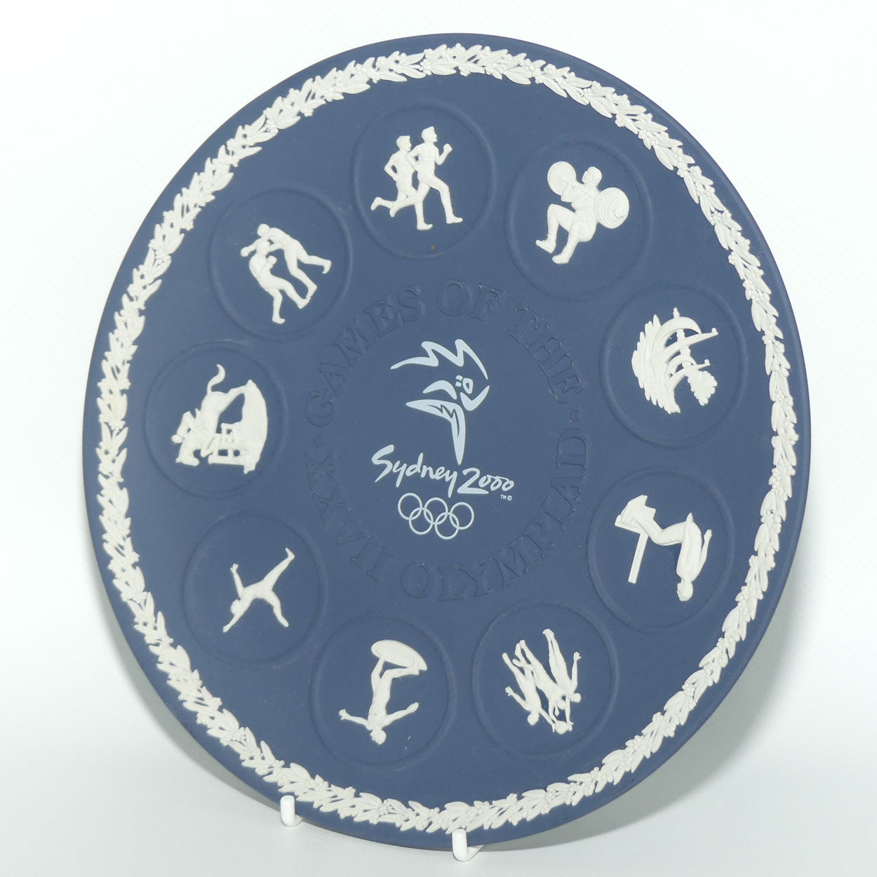 Wedgwood White on Dark Blue jasper plate | Sydney 2000 | Games of the XXVII Olympiad