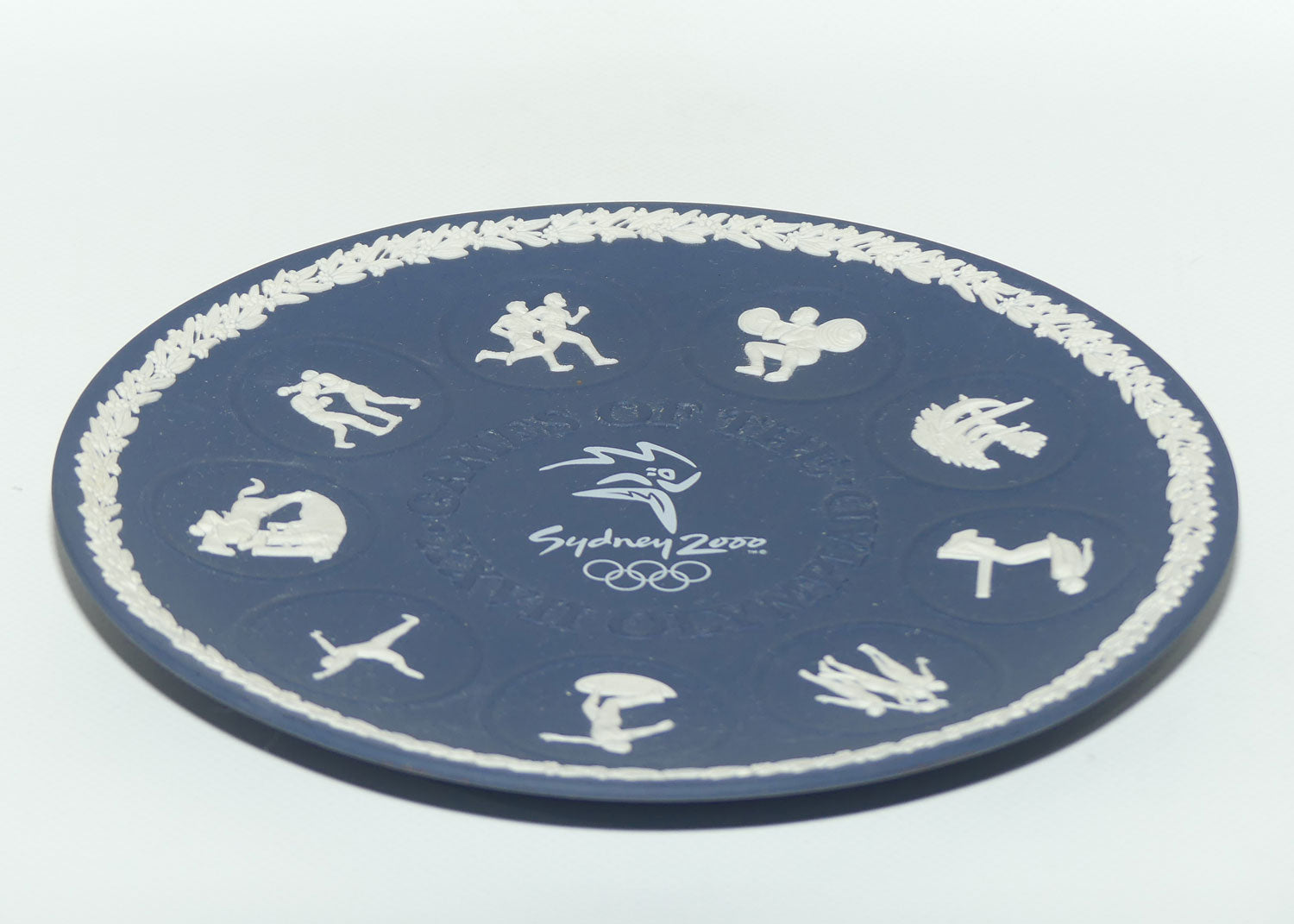 Wedgwood White on Dark Blue jasper plate | Sydney 2000 | Games of the XXVII Olympiad